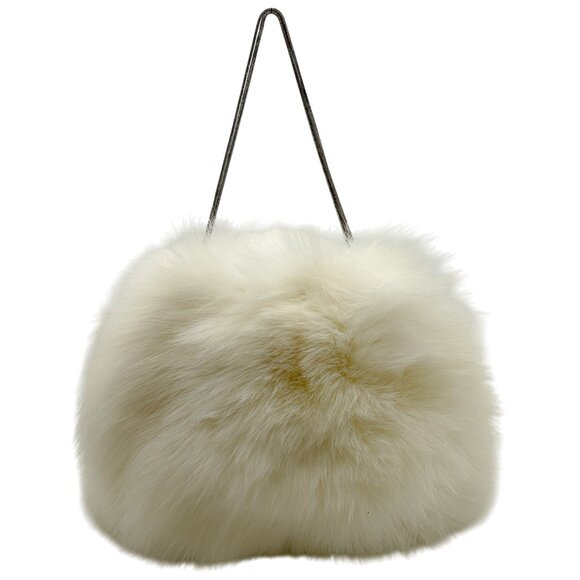 Christian Dior Vintage White Fur Sac Renard Bijoux - Picture 3 of 8